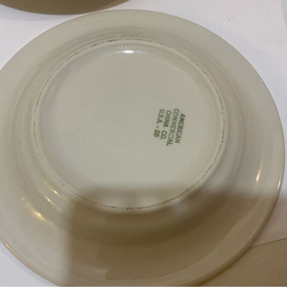American Commercial China Co Vintage Restaurantware appetizer plates set 4 - Picture 3 of 7
